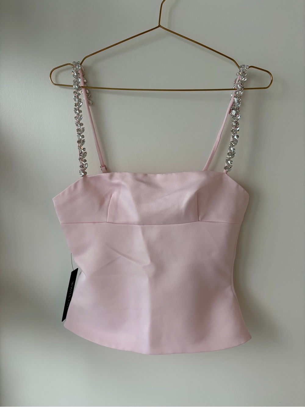 White Fox “Veiled Passion Bustier Top” baby pink